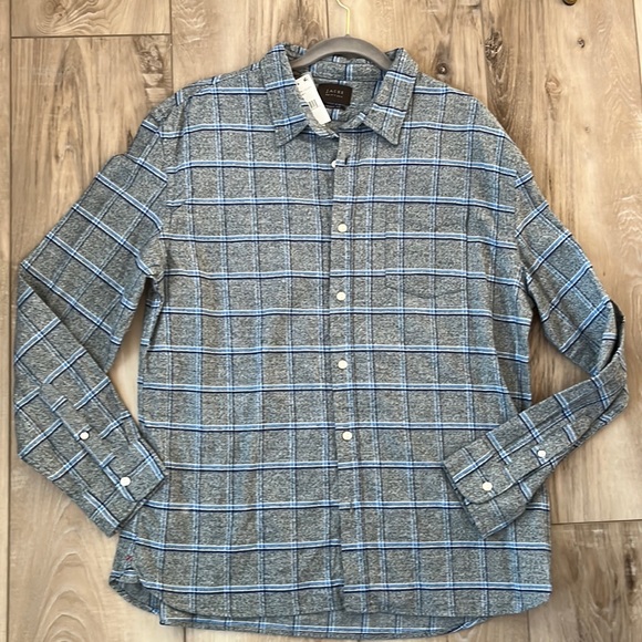 Jachs Ny Men's Classic Fit Flannel Shirt Gray Size XL NEW - Picture 1 of 7